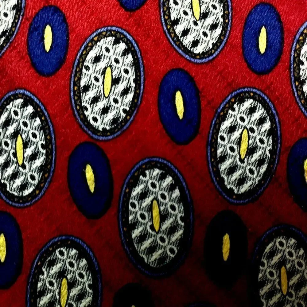 Robert Talbot Nordstrom Silk‎ Tie Red Print Classic